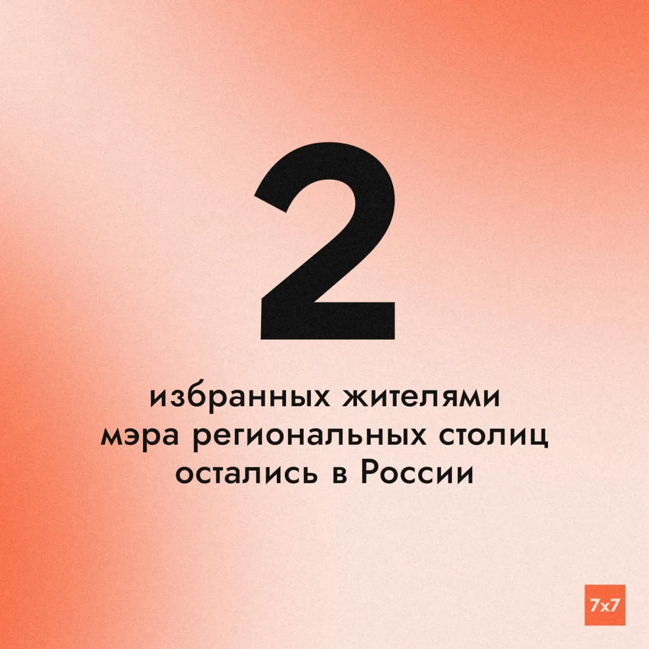 Два мэра, избираемые населением в столицах регионов — Абакане и Анадыре; по новым правилам, с 2025 года выборы мэров будут проходить через депутатов из кандидатур, выдвинутых губернаторами.