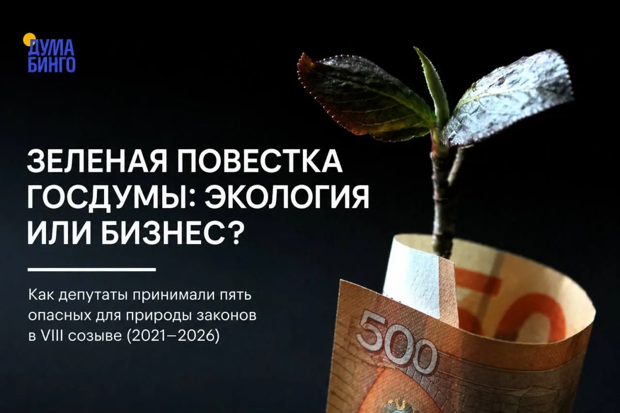 За последние годы в парламенте прошли инициативы, которые ограничивают общественный контроль, ослабляют режим охраны Байкала, дают возможность менять границы заповедников и снимают федеральные гарантии для редких видов — при активной поддержке фракции «Единая Россия».