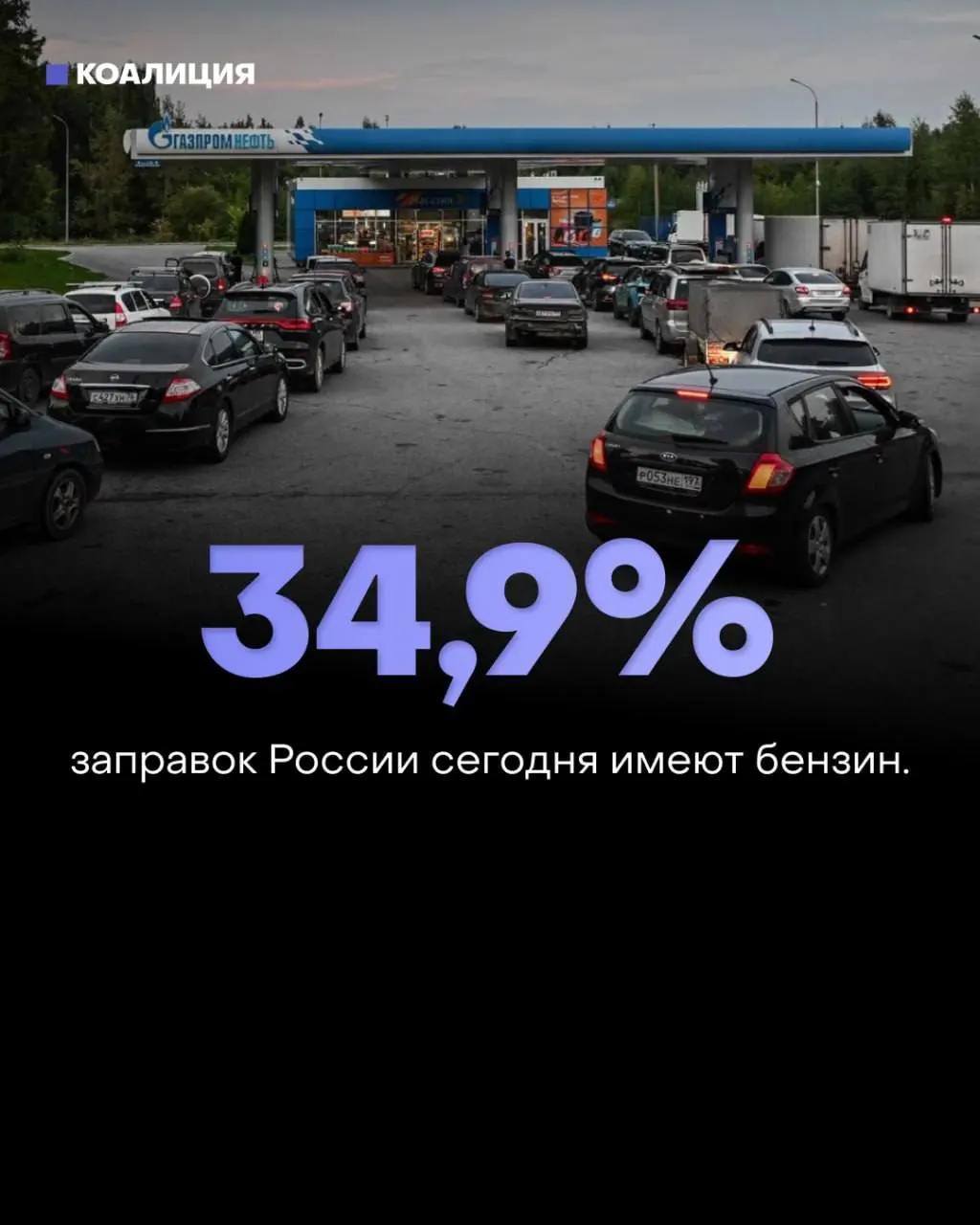 Доступность топлива падает по всей стране: наиболее тревожные показатели зафиксированы в Липецкой области, Москве и Волгоградской области.